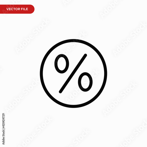 Percent icon vector. Simple sign