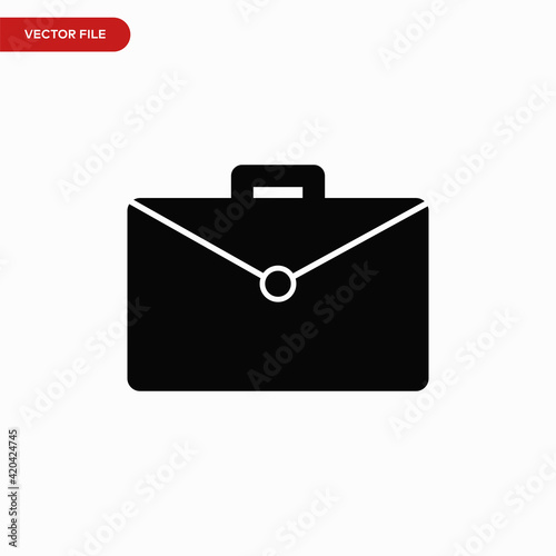 Briefcase icon vector. Simple work bag sign