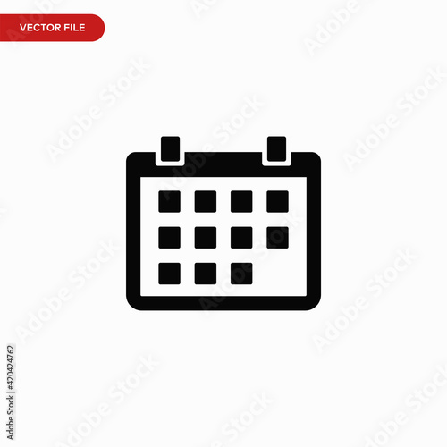 Calendar icon vector. Simple datebook sign