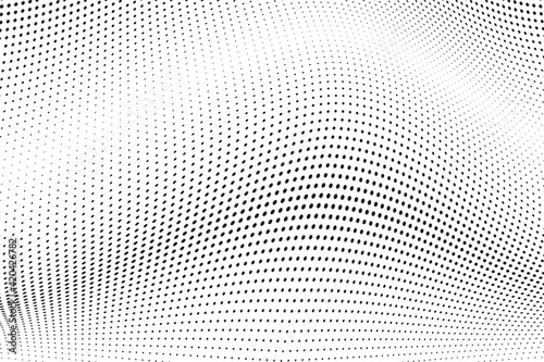 Halftone pattern. Abstract halftone wave dotted background. Futuristic twisted grunge pattern, dot, circles.