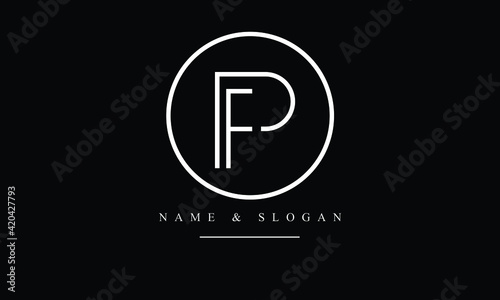 PF, FP, P, F abstract letters logo monogram photo