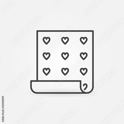 Wallpaper with Heart texture vector thin line concept icon
