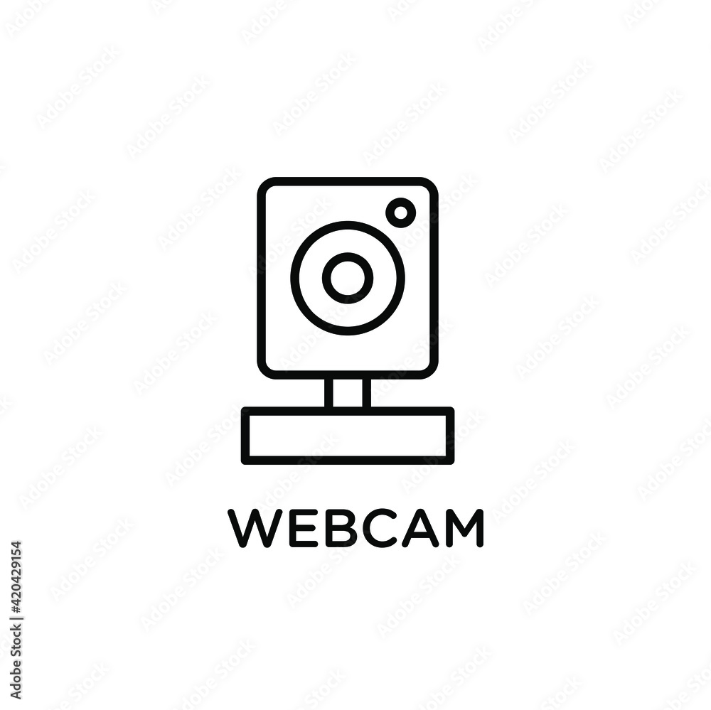 webcam line outline icon design webcam line outline icon design