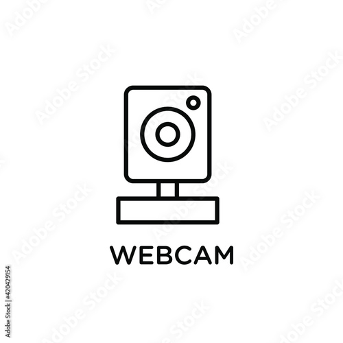 webcam line outline icon design