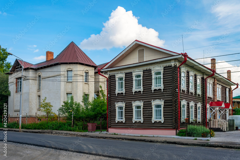 Tomsk, old apartment buildings