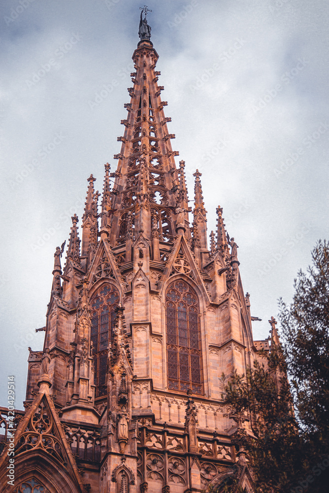 Barcelona. Gothic quarter of Barcelona. Catalonia. Spain, 2021