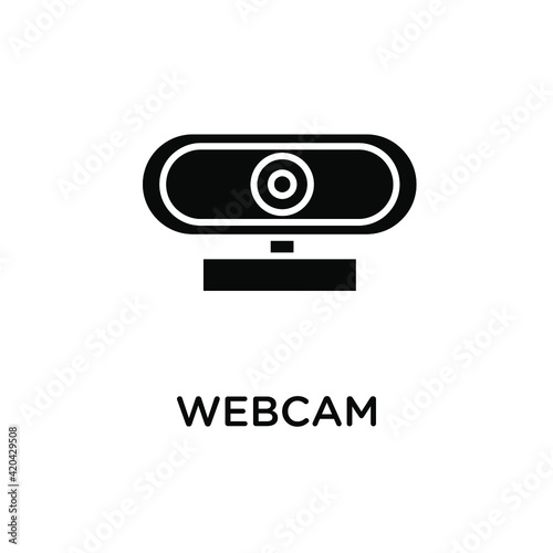 webcam black icon design