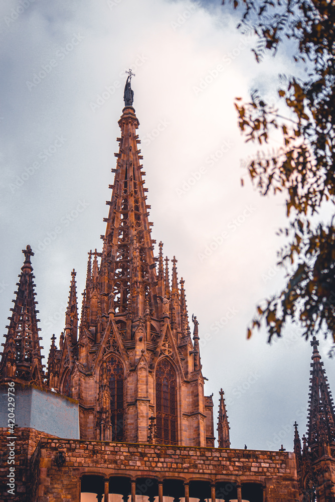 Barcelona. Gothic quarter of Barcelona. Catalonia. Spain, 2021