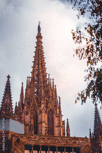 Obraz na płótnie Barcelona. Gothic quarter of Barcelona. Catalonia. Spain, 2021 w salonie