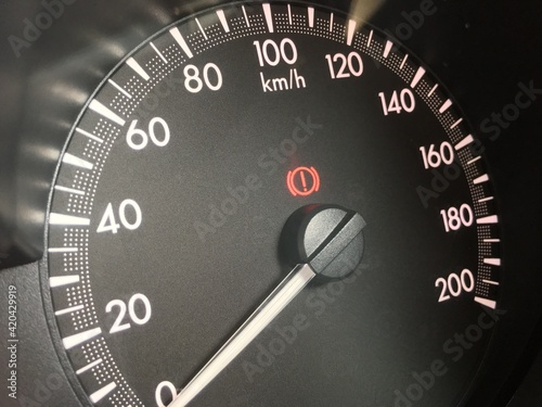speedometer on black