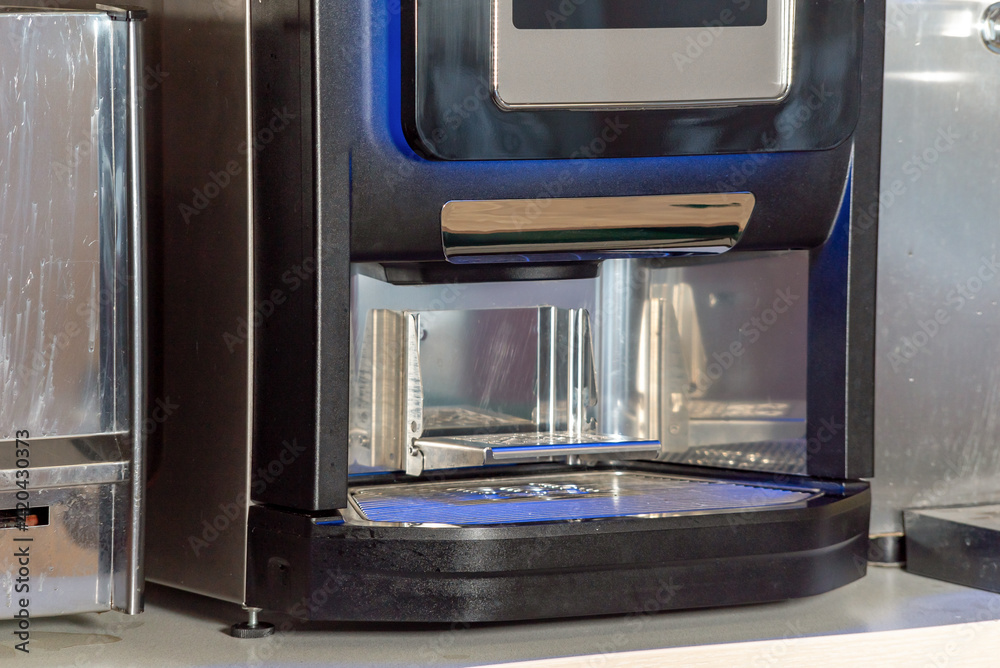 coffee machine for making coffee on a bar counter in a fast food cafe coffee machine for making coffee on a bar counter in a fast food cafe