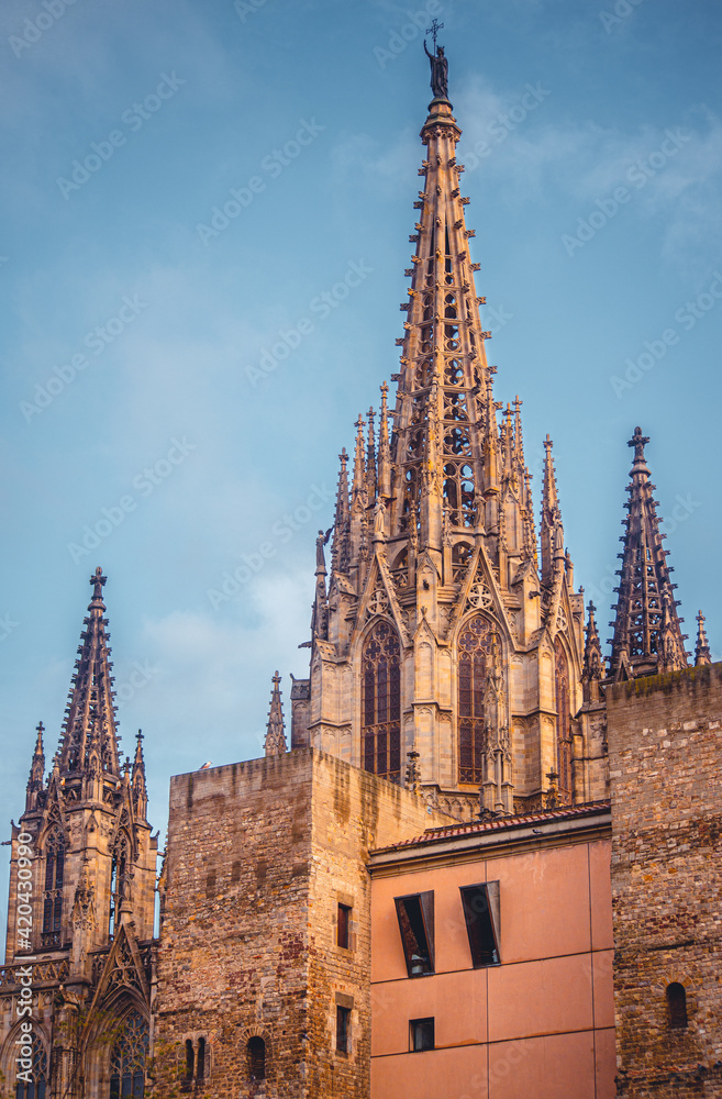 Barcelona. Gothic quarter of Barcelona. Catalonia. Spain, 2021
