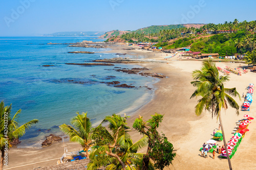 Vagator beach in Goa, India photo