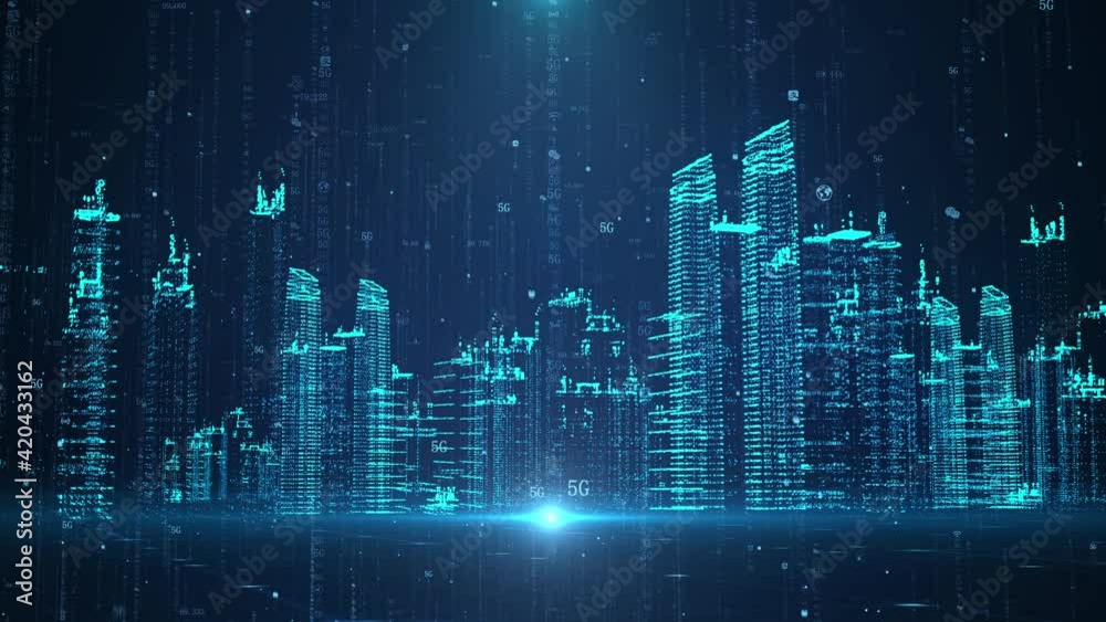 Background of virtual future technology smart city Background of virtual future technology smart city