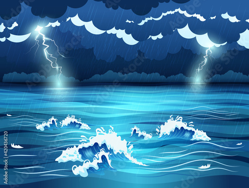 Sea Storm Illustration