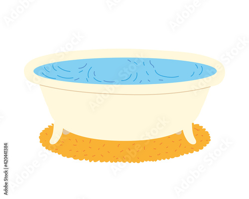 bathtub on carpet
