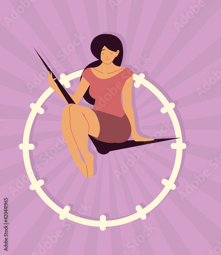 woman self time