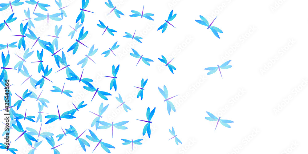 Fairy cyan blue dragonfly flat vector background. Spring vivid insects. Simple dragonfly flat baby illustration. Tender wings damselflies graphic design. Tropical creatures Fairy cyan blue dragonfly flat vector background. Spring vivid insects. Simple dragonfly flat baby illustration. Tender wings damselflies graphic design. Tropical creatures