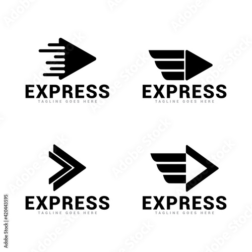 express arrow delivery logo icon vector template.