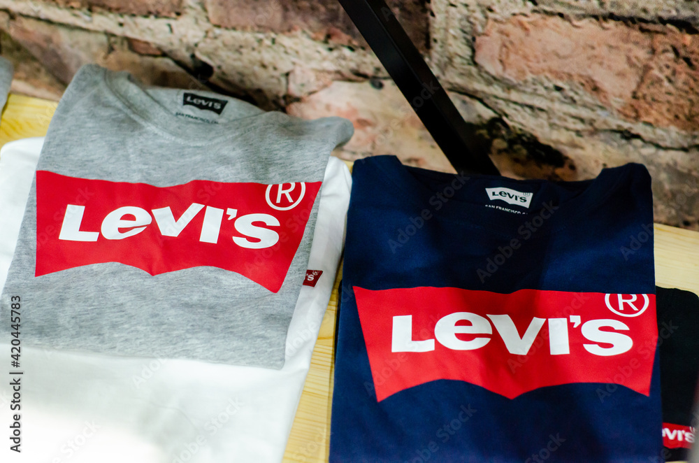 Kyiv, Ukraine - March 10, 2021: Levi's clothing for sale in the store Stock  Photo | Adobe Stock
