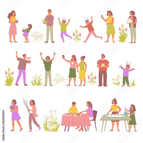 Easter People Icon Set