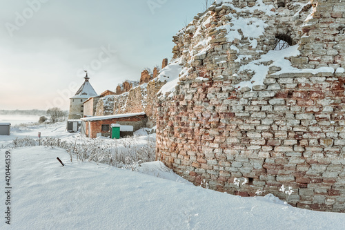 Fototapeta Naklejka Na Ścianę i Meble -  cold winter covered with snow