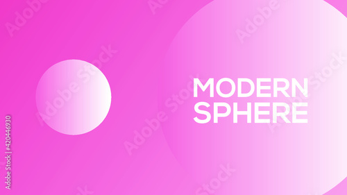 Vector Illustration of Abstract Background using beautiful modern circular rings and spheres with bright and vibrant pink and purple color tones 