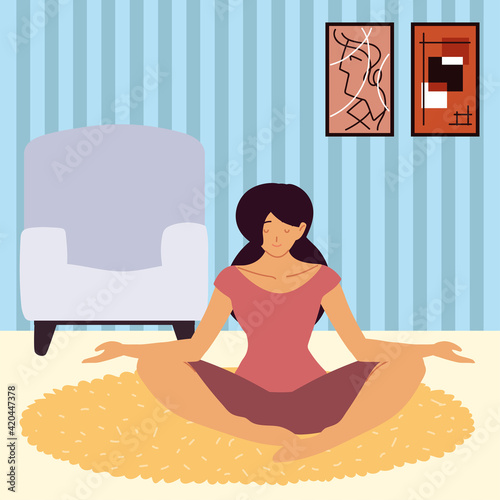 woman meditation pose