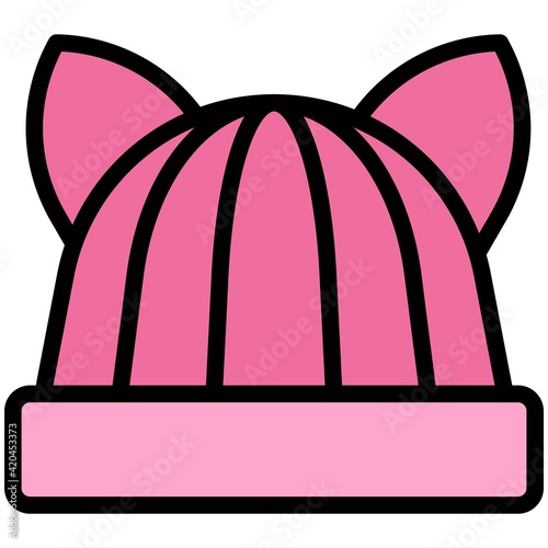 Pussyhat icon, Feminism related vector