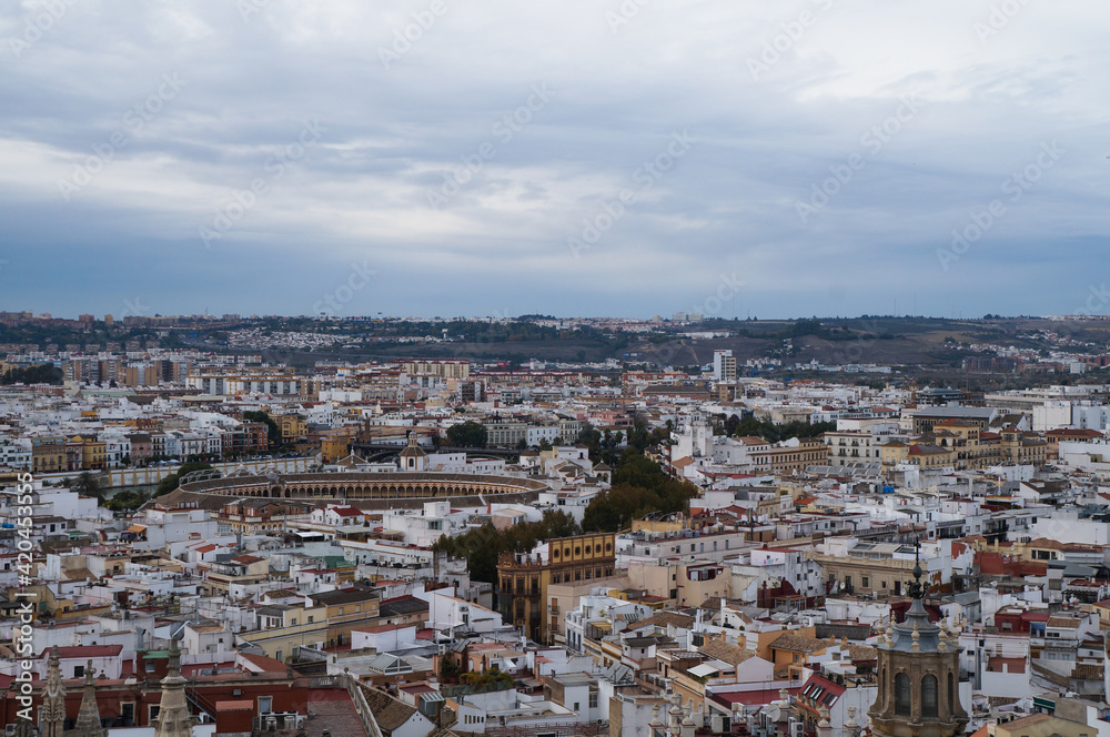 Panoramic view on Seville, Spain