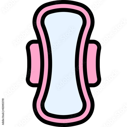 Sanitary napkin icon, Feminism related vector