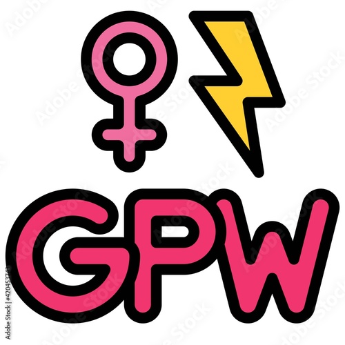 Girl power icon, Feminism related vector