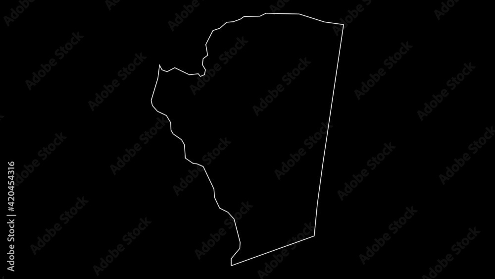 St. James Jamaica parish map outline animation St. James Jamaica parish map outline animation