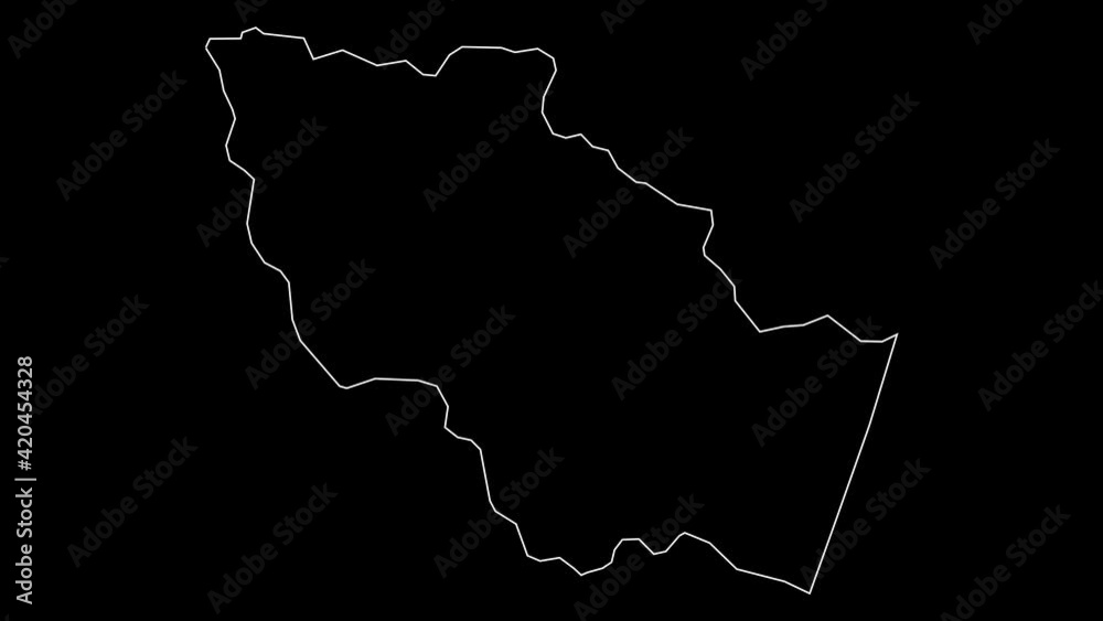 St. Mary Jamaica parish map outline animation St. Mary Jamaica parish map outline animation