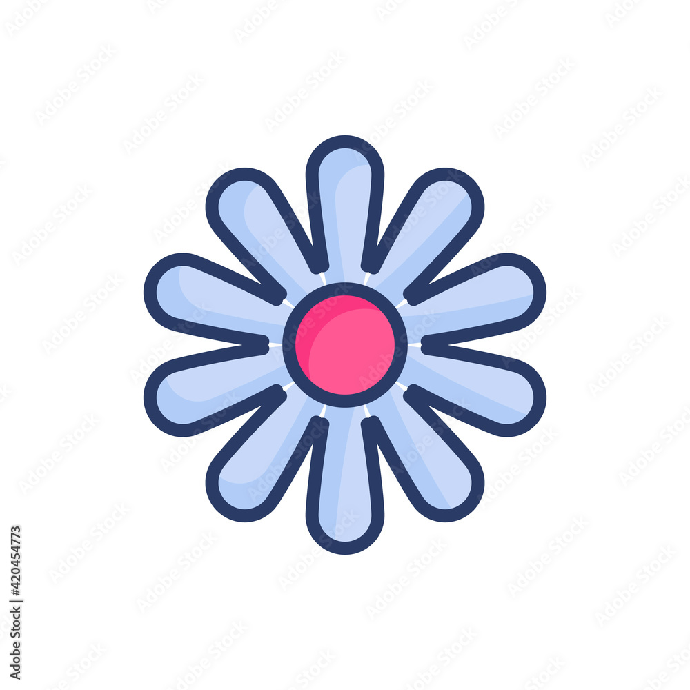 Lily icon in vector. Logotype