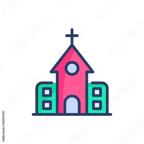 Church icon in vector. Logotype