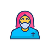 Jesus icon in vector. Logotype