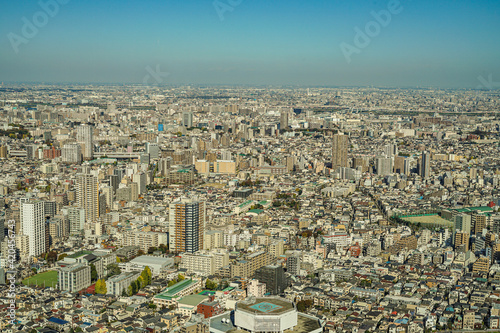 サンシャイン60展望台から見える東京の街並み