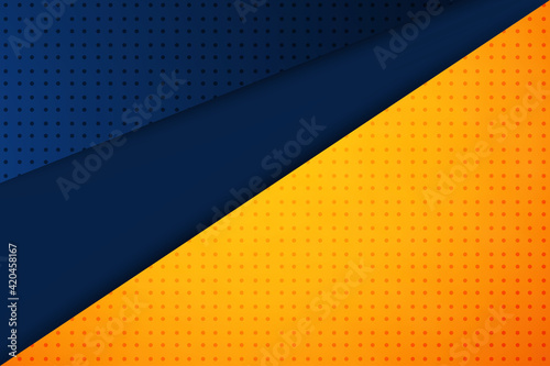 Blue and yellow background. Design template for brochures, flyers, magazine 