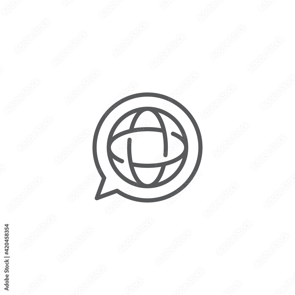 translation globe line icon outline vector sign linear style pictogram isolated on white symbol translation globe line icon outline vector sign linear style pictogram isolated on white symbol