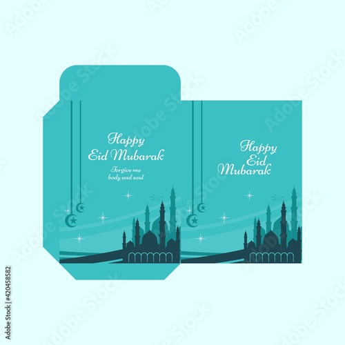 Eid gift envelopes, money angpau, Eid celebrations, happy eid mubarak