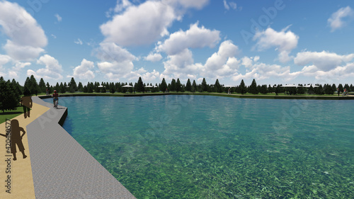 LANDSCAPE 3D MODEL RENDERING MT1 photo