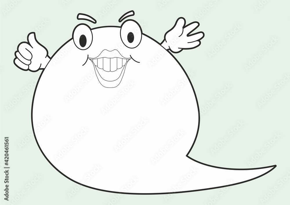 Cute emoji character in the form of a speech bubble. Speech bubble for a joyful happy message. Cute emoji character in the form of a speech bubble. Speech bubble for a joyful happy message.