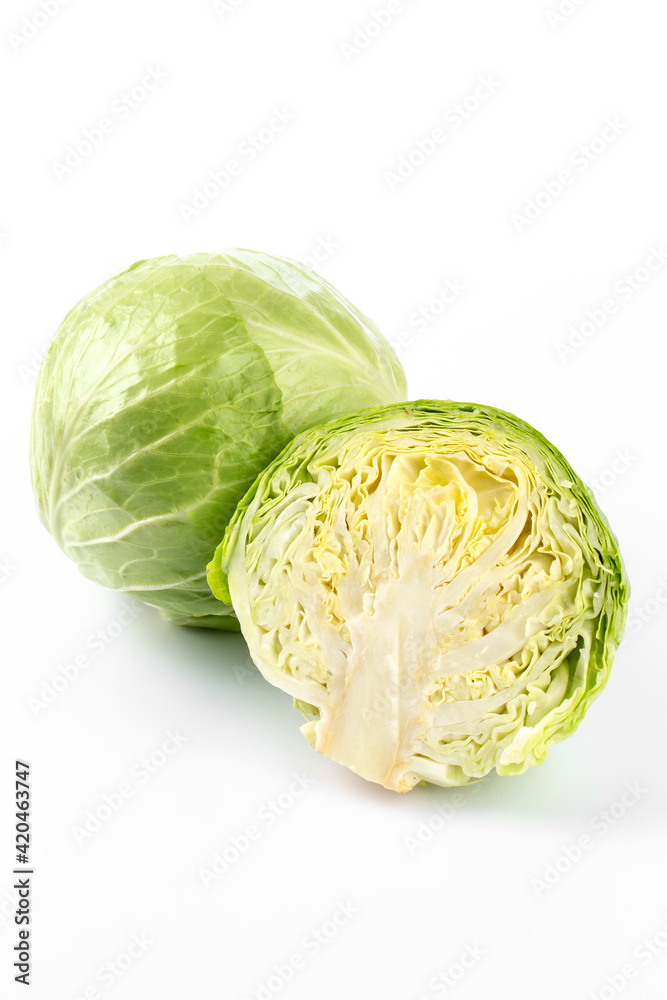 Cabbage on white background Cabbage on white background