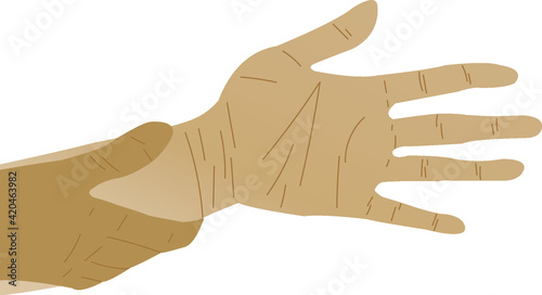 Hand massage for relaxation and healing,Thai traditional massage.