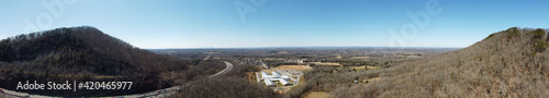 Aerial panorama Ooltewah Tennessee USA