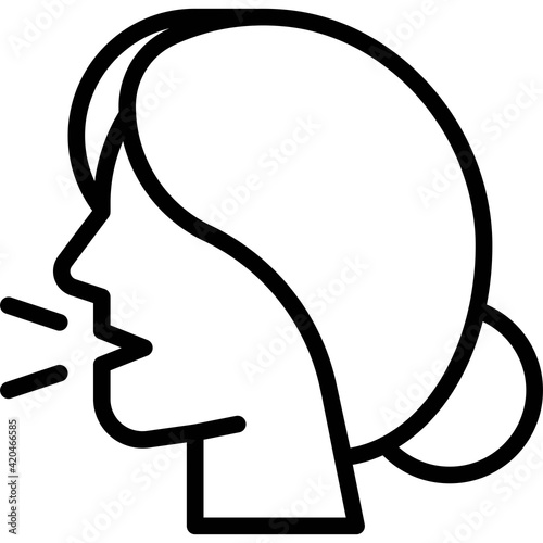 Freedom of speech icon, Feminism related vector