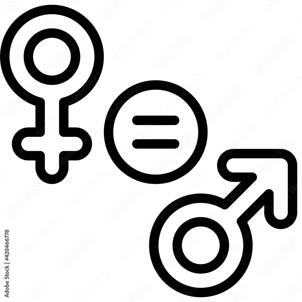Gender equality icon, Feminism related vector Gender equality icon, Feminism related vector