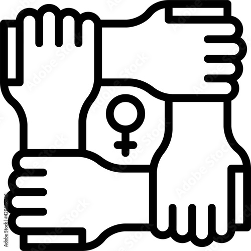 Harmonious icon, Feminism related vector