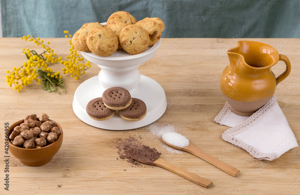Fototapeta premium biscotti alla frutta e cacao